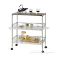 NSF Certificated ISO Approved kitchen storage wire shelving with wheels